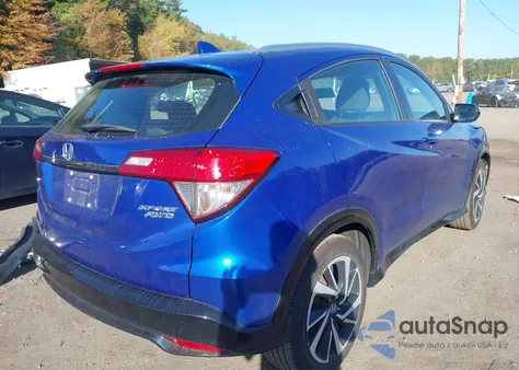 2019 Honda Hr-V Sport из США, поврежденный, VIN 3CZRU6H10KM741657
